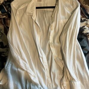 Lightweight White Button-Up Shirt
